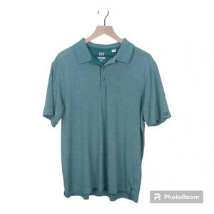 Cutter & Buck Teal DryTec Luxe Golf Polo, Large